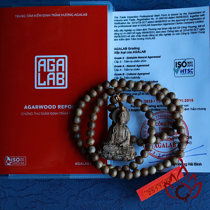 Dây Chuyền Trầm Hương Hạt Tròn | 6 Ly | Trầm Tốc Kiến Tự Nhiên Lâu Năm